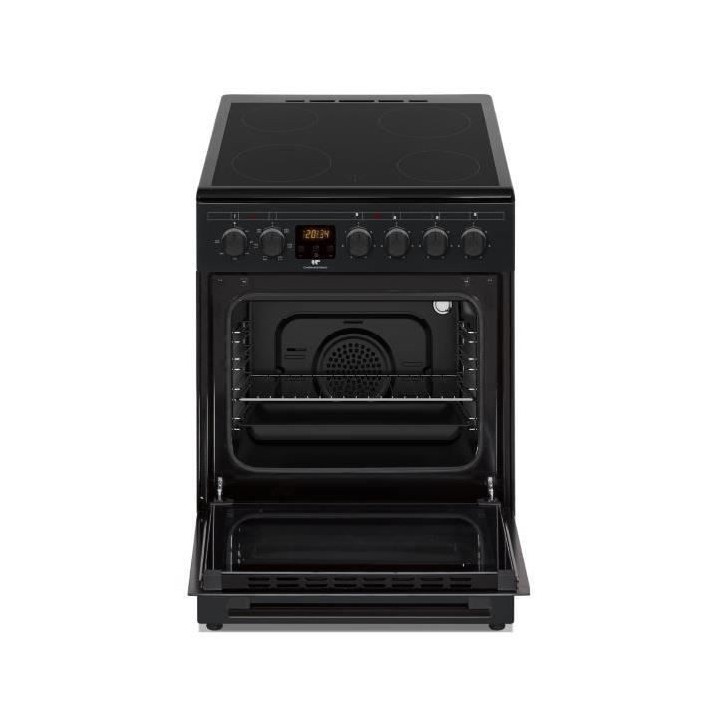 Cuisiniere vitrocéramique CONTINENTAL EDISON CECV50FCB - 4 feux - L49.5 x H82.7 xP58 cm - Noir Cuisiniere vitrocéramique CONTINENTAL EDISON CECV50FCB - 4 feux - L49.5 x H82.7 xP58 cm - Noir