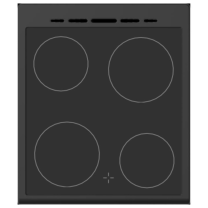 Cuisiniere vitrocéramique CONTINENTAL EDISON CECV50FCB - 4 feux - L49.5 x H82.7 xP58 cm - Noir Cuisiniere vitrocéramique CONTINENTAL EDISON CECV50FCB - 4 feux - L49.5 x H82.7 xP58 cm - Noir