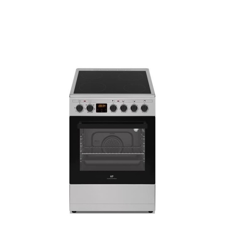 Cuisiniere vitrocéramique CONTINENTAL EDISON CECV50FCS - 4 feux - L49.5 x H82.7 xP58 cm- Silver Cuisiniere vitrocéramique CONTINENTAL EDISON CECV50FCS - 4 feux - L49.5 x H82.7 xP58 cm- Silver