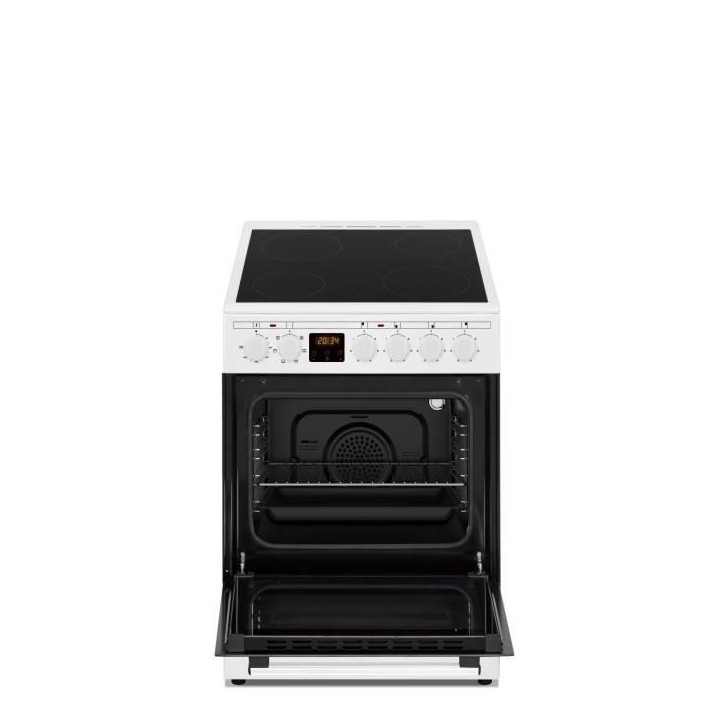 Cuisiniere vitrocéramique CONTINENTAL EDISON CECV50FCW - 4 feux - L49.5 x H82.7 xP58 cm - Blanc Cuisiniere vitrocéramique CONTINENTAL EDISON CECV50FCW - 4 feux - L49.5 x H82.7 xP58 cm - Blanc