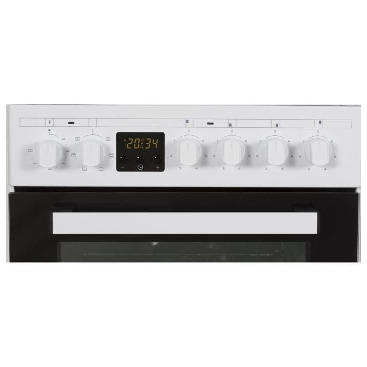 Cuisiniere vitrocéramique CONTINENTAL EDISON CECV50FCW - 4 feux - L49.5 x H82.7 xP58 cm - Blanc Cuisiniere vitrocéramique CONTINENTAL EDISON CECV50FCW - 4 feux - L49.5 x H82.7 xP58 cm - Blanc