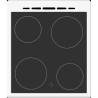 Cuisiniere vitrocéramique CONTINENTAL EDISON CECV50FCW - 4 feux - L49