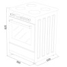 Cuisiniere vitrocéramique CONTINENTAL EDISON CECV50FCW - 4 feux - L49