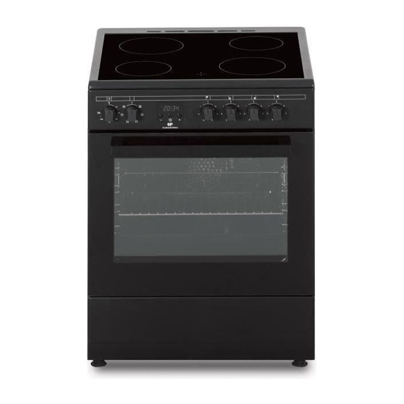 Cuisiniere vitrocéramique CONTINENTAL EDISON CECV60FCB - 4 feux - L58 Cuisiniere vitrocéramique CONTINENTAL EDISON CECV60FCB - 4 feux - L58