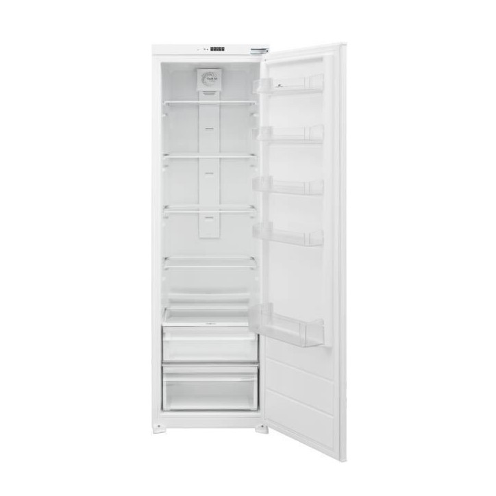 Réfrigérateur encastrable tout utile CONTINENTAL EDISON 294L - Froid brassé - Classe D - L54 cm x H177 cm x P54,5 cm - Blanc Réfrigérateur encastrable tout utile CONTINENTAL EDISON 294L - Froid brassé - Classe D - L54 cm x H177 cm x P54,5 cm - Blanc