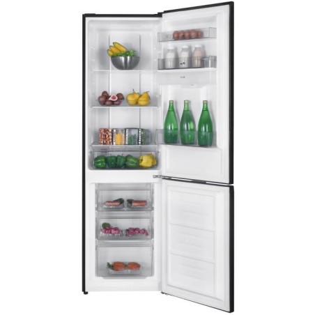Réfrigérateur congélateur bas 251L - CONTINENTAL EDISON - Total No Frost(Sans givre) - Noir - Classe D - L 55 cm x H 180 cm