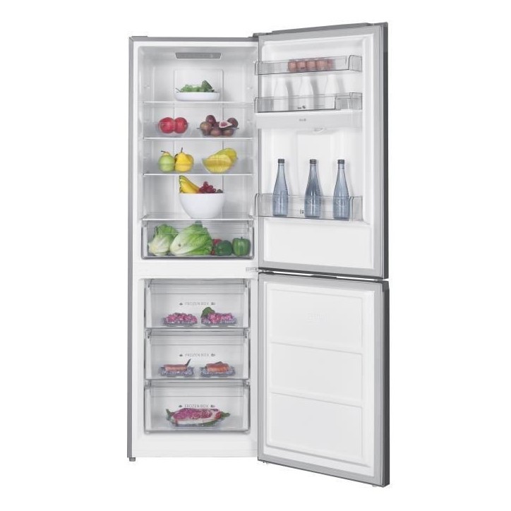 Réfrigérateur congélateur bas - CONTINENTAL EDISON - 325L - Total No Frost - distributeur d'eau- Inox - Classe D
