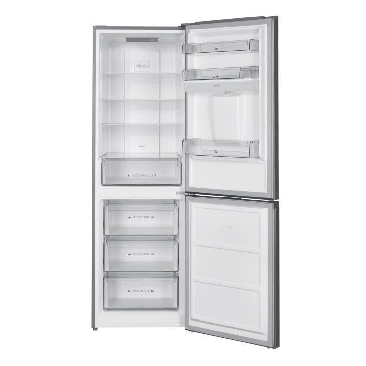 Réfrigérateur congélateur bas - CONTINENTAL EDISON - 325L - Total No Frost - distributeur d'eau- Inox - Classe D