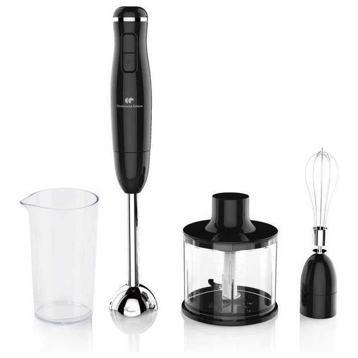 Mixeur plongeant CONTINENTAL EDISON CEHB01 Noir - 400W - Verre doseur 550 ml - 2 vitesses