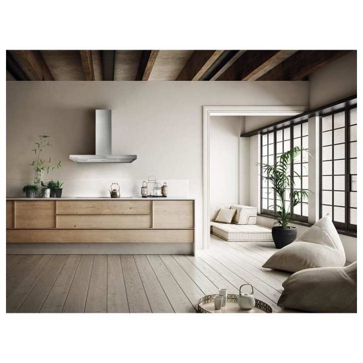 Hotte décorative inox CONTINENTAL EDISON CEHD9058S - 90 cm