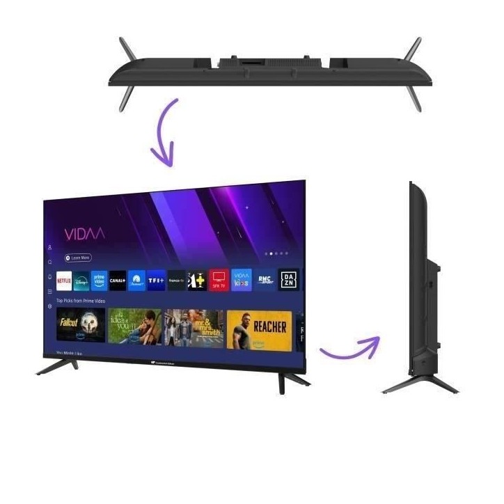 TV LED - CONTINENTAL EDISON - CELED40SVFHD25B6 - FHD 40“ (101 cm) - SMART VIDAA - 3xHDMI, 2xUSB - Noir