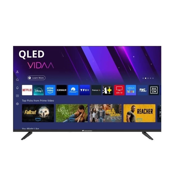 TV QLED - CONTINENTAL EDISON - CELED43SVQLD25B6 - 43'' (109 cm) - UHD 4K 3840x2160 - SMART VIDAA - 3xHDMI - 2xUSB TV QLED - CONTINENTAL EDISON - CELED43SVQLD25B6 - 43'' (109 cm) - UHD 4K 3840x2160 - SMART VIDAA - 3xHDMI - 2xUSB