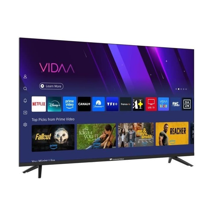 TV QLED - CONTINENTAL EDISON - CELED43SVQLD25B6 - 43'' (109 cm) - UHD 4K 3840x2160 - SMART VIDAA - 3xHDMI - 2xUSB TV QLED - CONTINENTAL EDISON - CELED43SVQLD25B6 - 43'' (109 cm) - UHD 4K 3840x2160 - SMART VIDAA - 3xHDMI - 2xUSB