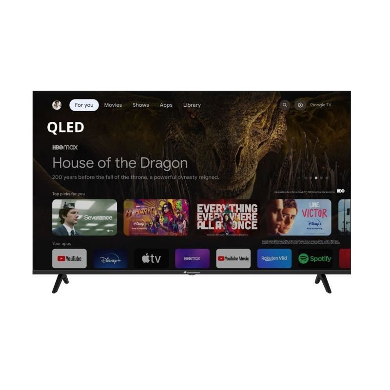 TV QLED UHD 4K - CONTINENTAL EDISON - 65 (164 cm) - Smart Google - Wif TV QLED UHD 4K - CONTINENTAL EDISON - 65 (164 cm) - Smart Google - Wif