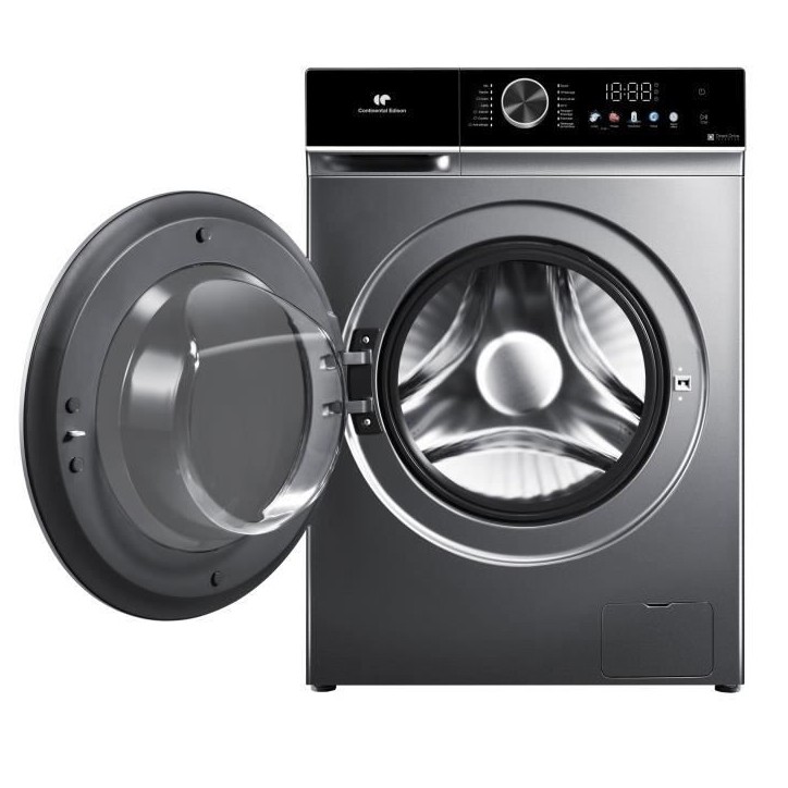 Lave-linge hublot - CONTINENTAL EDISON - CELL1012DDS1 - 10kg - MOTEUR INDUCTION DIRECTE SANS COURROIE -60 cm - 1200 trs/min - Si Lave-linge hublot - CONTINENTAL EDISON - CELL1012DDS1 - 10kg - MOTEUR INDUCTION DIRECTE SANS COURROIE -60 cm - 1200 trs/min - Si