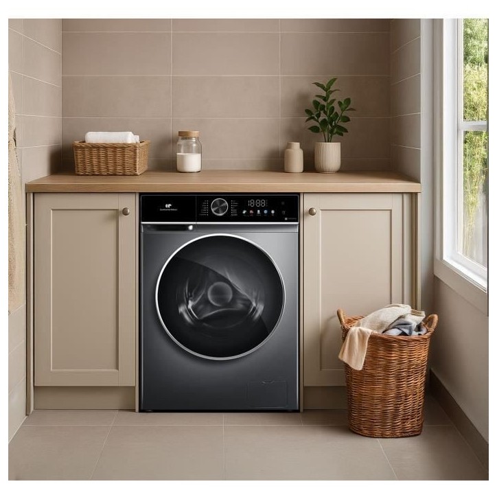 Lave-linge hublot - CONTINENTAL EDISON - CELL1012DDS1 - 10kg - MOTEUR INDUCTION DIRECTE SANS COURROIE -60 cm - 1200 trs/min - Si Lave-linge hublot - CONTINENTAL EDISON - CELL1012DDS1 - 10kg - MOTEUR INDUCTION DIRECTE SANS COURROIE -60 cm - 1200 trs/min - Si