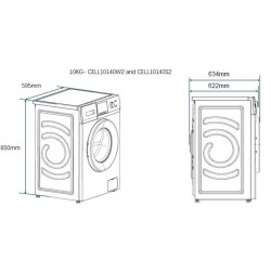 Lave-linge hublot CONTINENTAL EDISON CELL10140S2 - 10 kg - Largeur 60