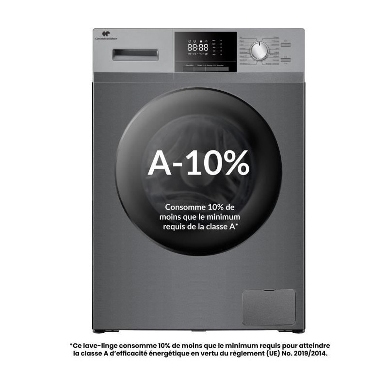 Lave-linge hublot - CONTINENTAL EDISON - CELL10140S3 - 10kg - Moteur i Lave-linge hublot - CONTINENTAL EDISON - CELL10140S3 - 10kg - Moteur i