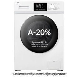 Lave-linge hublot - CONTINENTAL EDISON - CELL12140IWP - 12kg - Inducti