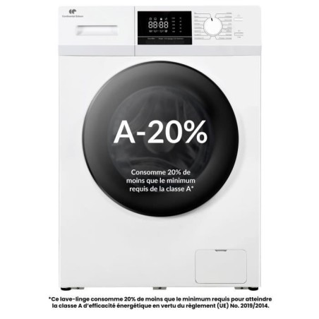 Lave-linge hublot - CONTINENTAL EDISON - CELL12140IWP - 12kg - Inducti
