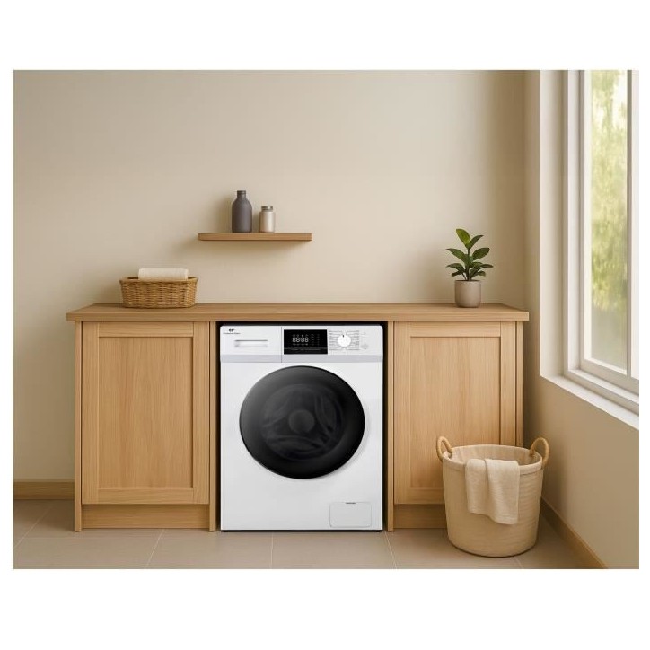 Lave-linge hublot - CONTINENTAL EDISON - CELL12140IWP - 12kg - Induction - 60 cm - 1400 trs/min - Blanc Lave-linge hublot - CONTINENTAL EDISON - CELL12140IWP - 12kg - Induction - 60 cm - 1400 trs/min - Blanc