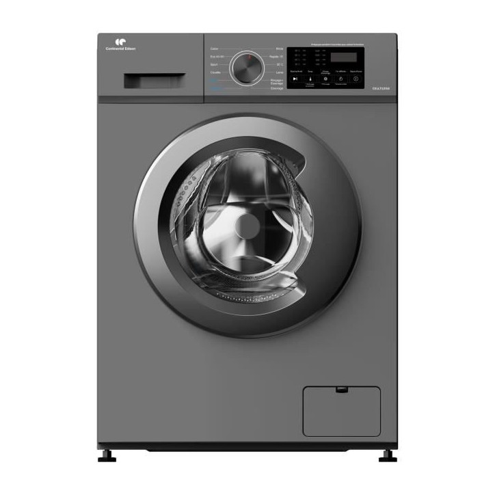 Lave-linge hublot - CONTINENTAL EDISON - CELL712IS3 - 7 kg - Induction - 60 cm - 1200 trs/min - Silver Lave-linge hublot - CONTINENTAL EDISON - CELL712IS3 - 7 kg - Induction - 60 cm - 1200 trs/min - Silver