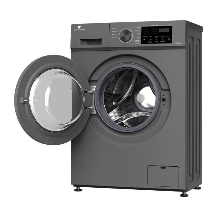 Lave-linge hublot - CONTINENTAL EDISON - CELL712IS3 - 7 kg - Induction - 60 cm - 1200 trs/min - Silver Lave-linge hublot - CONTINENTAL EDISON - CELL712IS3 - 7 kg - Induction - 60 cm - 1200 trs/min - Silver