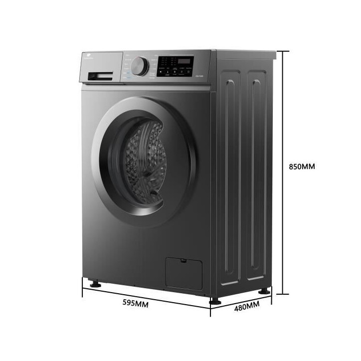 Lave-linge hublot - CONTINENTAL EDISON - CELL712IS3 - 7 kg - Induction - 60 cm - 1200 trs/min - Silver Lave-linge hublot - CONTINENTAL EDISON - CELL712IS3 - 7 kg - Induction - 60 cm - 1200 trs/min - Silver