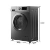 Lave-linge hublot - CONTINENTAL EDISON - CELL712IS3 - 7 kg - Induction