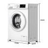 Lave-linge hublot - CONTINENTAL EDISON - CELL712IW3 - 7 kg - Induction