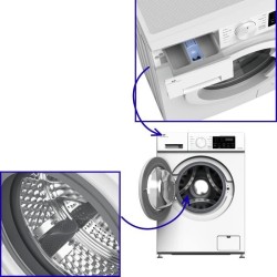 Lave-linge hublot - CONTINENTAL EDISON - CELL712IW3 - 7 kg - Induction