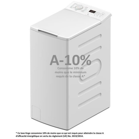 Lave-linge top - CONTINENTAL EDISON CELL712TW - 7 kg - Induction - 40