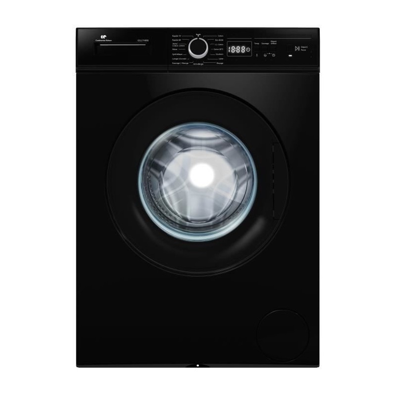 Lave-linge hublot CONTINENTAL EDISON CELL7140IB - 7kg - Largeur 59,6 c Lave-linge hublot CONTINENTAL EDISON CELL7140IB - 7kg - Largeur 59,6 c