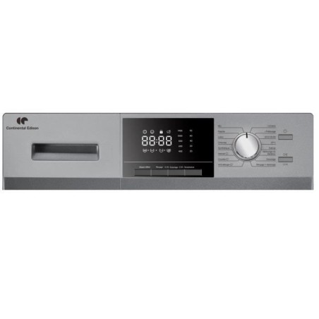 Lave-linge hublot - CONTINENTAL EDISON - CELL8140IS1 - 8kg - Moteur induction - 60 cm - 1400 trs/min - Silver