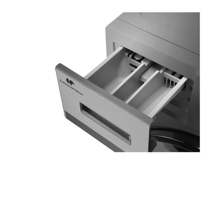 Lave-linge hublot - CONTINENTAL EDISON - CELL8140IS1 - 8kg - Moteur induction - 60 cm - 1400 trs/min - Silver Lave-linge hublot - CONTINENTAL EDISON - CELL8140IS1 - 8kg - Moteur induction - 60 cm - 1400 trs/min - Silver