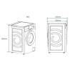 Lave-linge hublot - CONTINENTAL EDISON - CELL8140IS1 - 8kg - Moteur in
