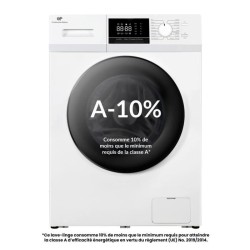 Lave-linge hublot - CONTINENTAL EDISON - CELL8140IW1 - 8kg - Moteur in