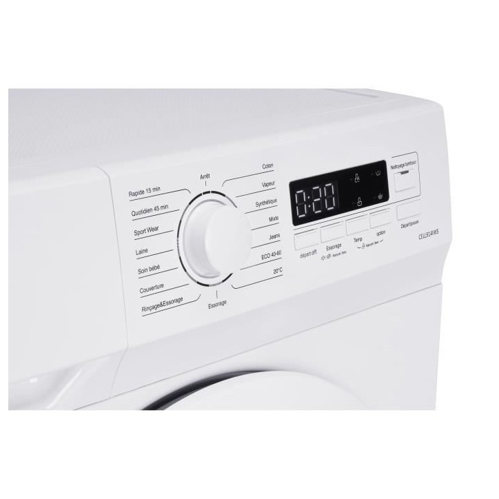 Lave-linge hublot CONTINENTAL EDISON CELL914IWS - 9 kg - Largeur 59,5 cm - Classe A - 1400 trs - moteur induction -Blanc Lave-linge hublot CONTINENTAL EDISON CELL914IWS - 9 kg - Largeur 59,5 cm - Classe A - 1400 trs - moteur induction -Blanc