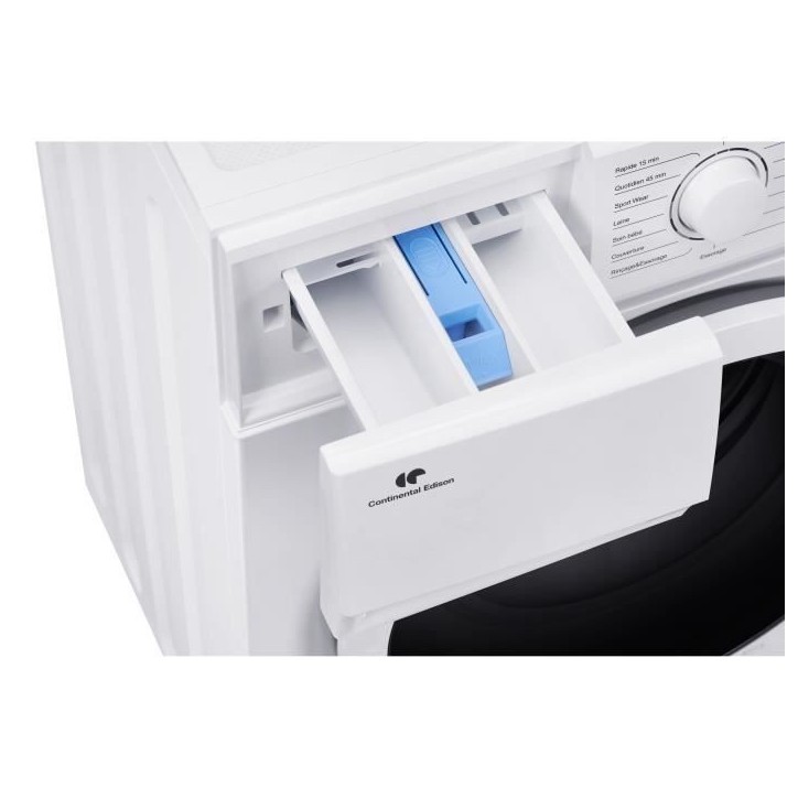 Lave-linge hublot CONTINENTAL EDISON CELL914IWS - 9 kg - Largeur 59,5 cm - Classe A - 1400 trs - moteur induction -Blanc Lave-linge hublot CONTINENTAL EDISON CELL914IWS - 9 kg - Largeur 59,5 cm - Classe A - 1400 trs - moteur induction -Blanc