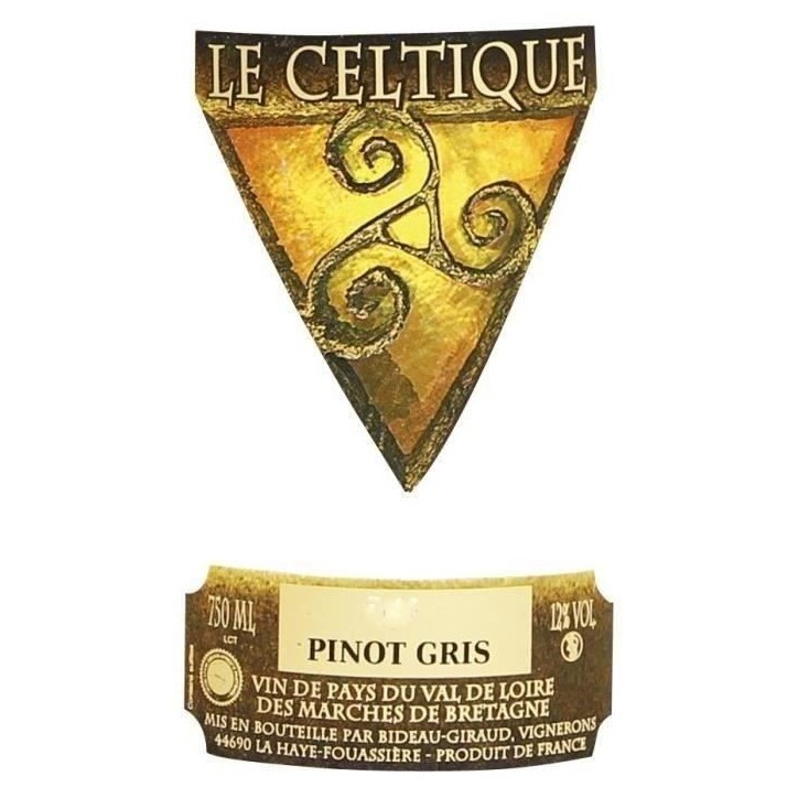 Le Celtique 2023 IGP Pinot Gris - Vin blanc du Val de Loire