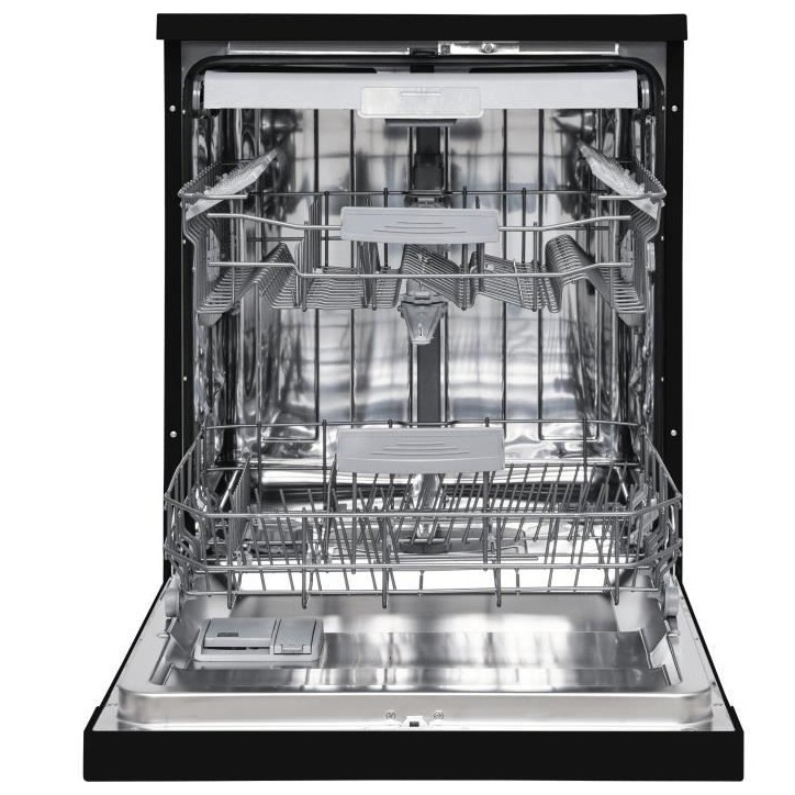Lave-vaisselle pose libre CONTINENTAL EDISON - 15 couverts - Largeur 59,8 cm - Classe D - moteur induction - 39 dB - Noir Lave-vaisselle pose libre CONTINENTAL EDISON - 15 couverts - Largeur 59,8 cm - Classe D - moteur induction - 39 dB - Noir