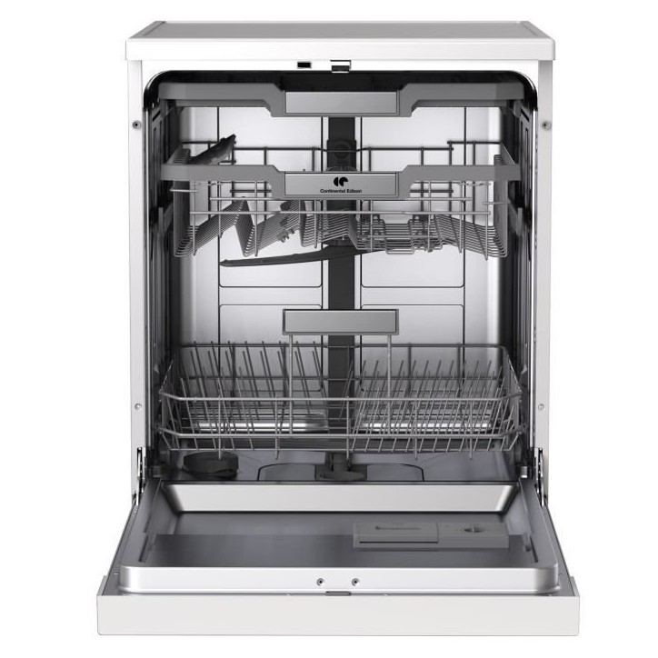 Lave-vaisselle pose-libre - CONTINENTAL EDISON - CELV1544IWP - 15 couverts - Inverter - 60 cm - 42 dB - Blanc