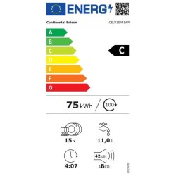Lave-vaisselle pose-libre - CONTINENTAL EDISON - CELV1544IWP - 15 couv