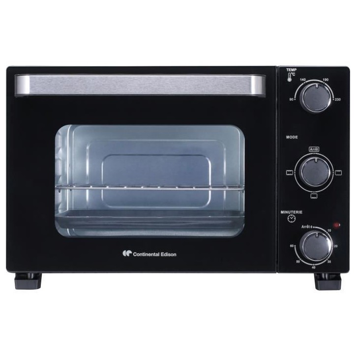CONTINENTAL EDISON CEMF22B - Minifour électrique 22L noir - 1300W - Rotissoire, Convection naturelle CONTINENTAL EDISON CEMF22B - Minifour électrique 22L noir - 1300W - Rotissoire, Convection naturelle