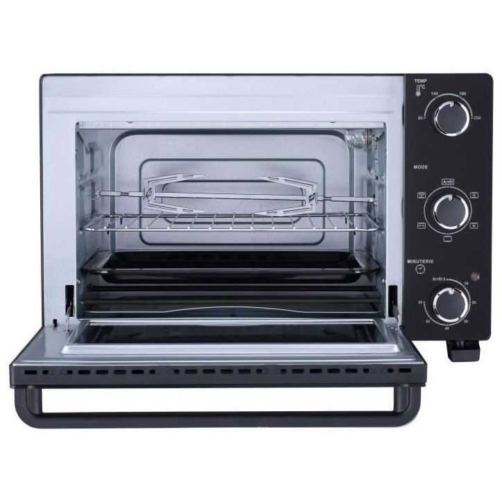 Minifour électrique CONTINENTAL EDISON CEMF28B2 - 28L noir - 1500W - Rotissoire, Convection naturelle