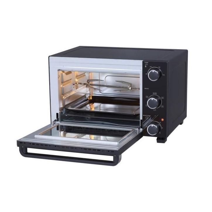 Minifour électrique CONTINENTAL EDISON CEMF28B2 - 28L noir - 1500W - Rotissoire, Convection naturelle
