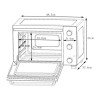 Minifour électrique CONTINENTAL EDISON CEMF28B2 - 28L noir - 1500W -