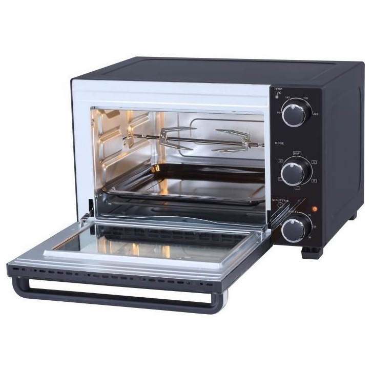 CONTINENTAL EDISON CEMF35B4 - Minifour électrique 35L noir - 1500W - Rotissoire, Convection naturelle