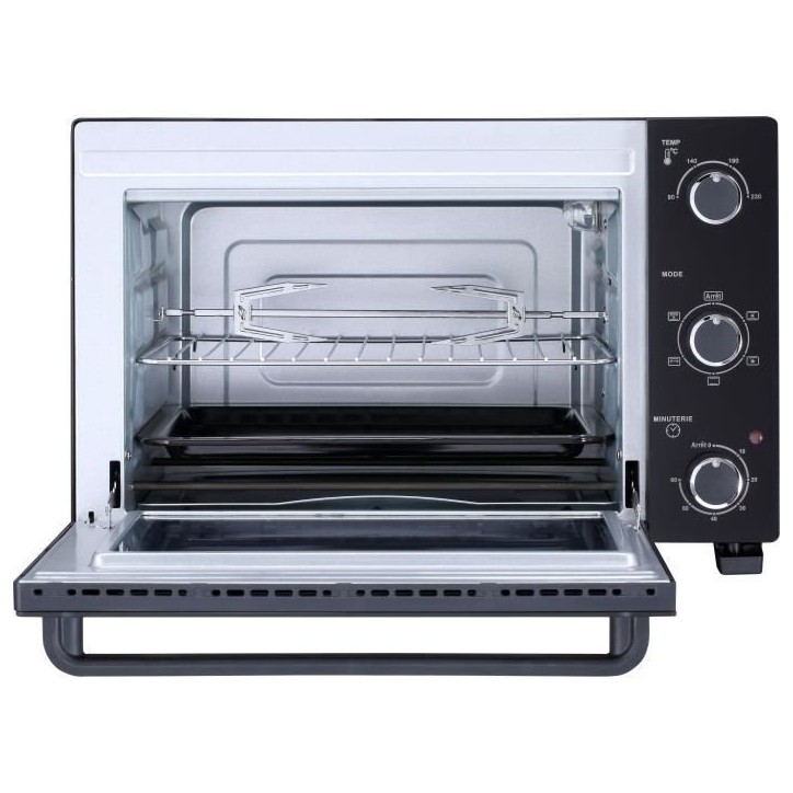 CONTINENTAL EDISON CEMF35B4 - Minifour électrique 35L noir - 1500W - Rotissoire, Convection naturelle
