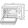 CONTINENTAL EDISON CEMF35B4 - Minifour électrique 35L noir - 1500W -